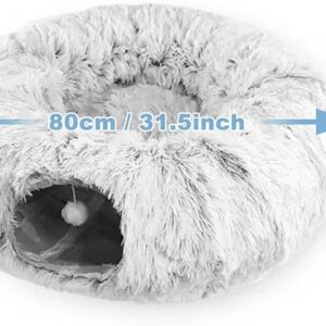 Cat Tunnel for Indoor Cats – Crinkle Suede Pet Play Tube with Removable Design – Fun Tunnel Toy for Cats, Kittens, Puppies & Bunnies