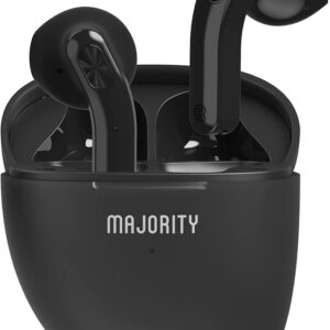 MAJORITY Onyx Wireless Earphones | Bluetooth Earbuds | Ideal for Workout, Gym, Running and Sport, Black